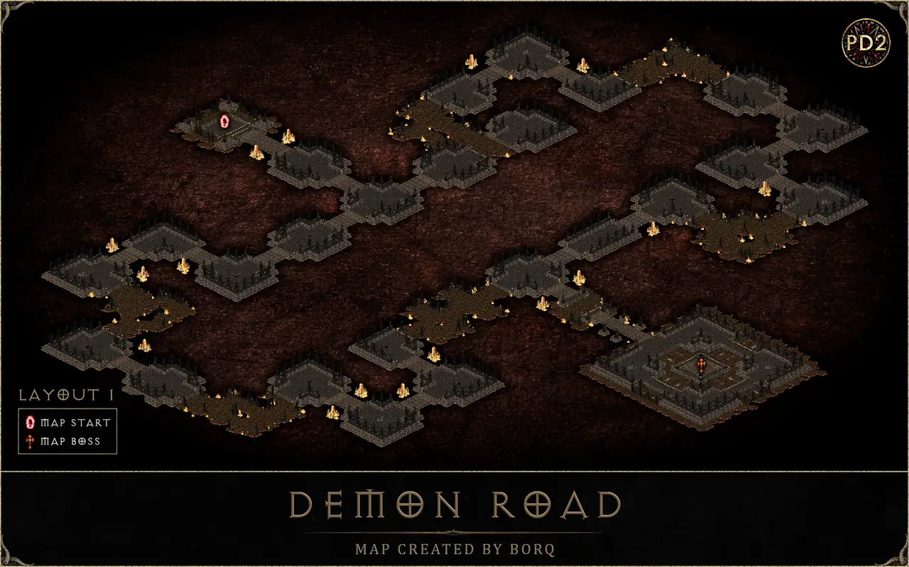 Demon Road map in Project Diablo 2